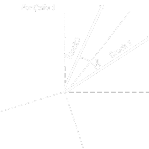 Portfolio 1 with stock vectors and angle theta 1